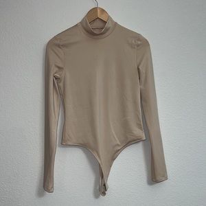 SWS Contour Tan Mockneck Longsleeve Bodysuit